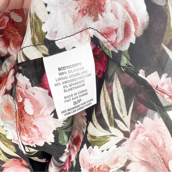 CAMI NYC Sandy Blouse In Sugar Plum In Purple Floral Long Sleeve Silk Small S - Picture 6 of 7